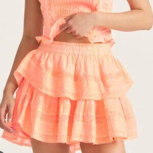 LOVESHACKFANCY RUFFLE MINI SKIRT